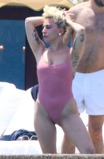 LADY GAGA in Swimsuit at Pedregal Resort in Mexico 07/16/2016