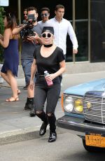 LADY GAGA Leaves Her Apartment in New York 07/27/2016