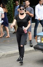 LADY GAGA Leaves Her Apartment in New York 07/27/2016
