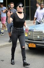 LADY GAGA Leaves Her Apartment in New York 07/27/2016