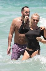 LAUREN FOSTER and <ARYSOL PATTON on the Beach in Miami 0716/2016