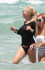 LAUREN FOSTER and <ARYSOL PATTON on the Beach in Miami 0716/2016