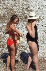 LAUREN POPE and BAMBI HAINES in Bikinis on the Beach in Ibiza 07/02/2016