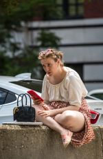 LENA DUNHAM Out and About in New York 06/27/2016