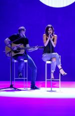 LENA MEYER-LANDRUT Performs at Mareike Massing Show at MBFW in Berlin 06/30/2016