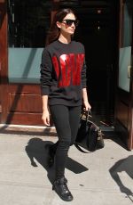 LILY ALDRIDGE Leaves Greenwich Hotel in New York 07/29/2016