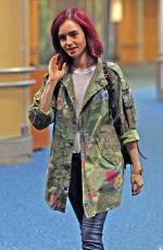 LILY COLLINS Arrives at Airport in Vancouver 07/28/2016.