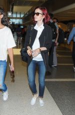 LILY COLLINS at LAX Airport in LosmAngeles 07/09/2016