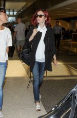 LILY COLLINS at LAX Airport in LosmAngeles 07/09/2016