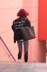 LILY COLLINS Heading to a Gym in West Hollywood 07/07/2016