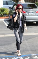 LILY COLLINS Heading to a Gym in West Hollywood 07/07/2016