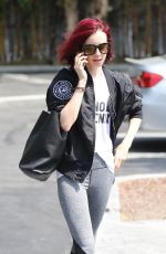 LILY COLLINS Heading to a Gym in West Hollywood 07/07/2016