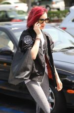 LILY COLLINS Heading to a Gym in West Hollywood 07/07/2016