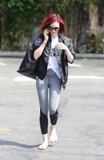 LILY COLLINS Heading to a Gym in West Hollywood 07/07/2016