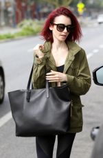 LILY COLLINS in Tank Top Leaves a Gym in West Hollywood 07/08/2016