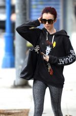 LILY COLLINS Leaves a Pilates Class in Los Anfeles 07/05/2016