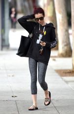 LILY COLLINS Leaves a Pilates Class in Los Anfeles 07/05/2016