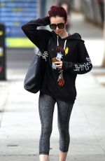 LILY COLLINS Leaves a Pilates Class in Los Anfeles 07/05/2016
