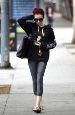 LILY COLLINS Leaves a Pilates Class in Los Anfeles 07/05/2016