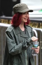 LILY COLLINS on the Set of 