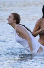 LINDSAY LOHAN and Egor Tarabasov at a Beach in Mykonos 07/03/2016