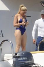 LINDSAY LOHAN ang HOFIT GOLAN on the Beach in Sardinia 07/30/2016