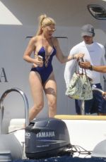 LINDSAY LOHAN ang HOFIT GOLAN on the Beach in Sardinia 07/30/2016