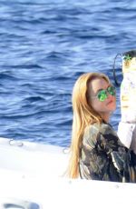 LINDSAY LOHAN ang HOFIT GOLAN on the Beach in Sardinia 07/30/2016