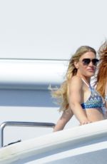 LINDSAY LOHAN in Bikini at a Yacht in Sardinia 07/27/2016