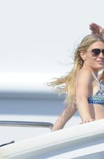 LINDSAY LOHAN in Bikini at a Yacht in Sardinia 07/27/2016