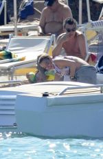 LINDSAY LOHAN in Bikini at a Yacht in Sardinia 07/27/2016