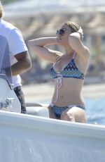 LINDSAY LOHAN in Bikini at a Yacht in Sardinia 07/27/2016
