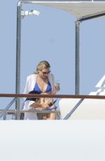 LINDSAY LOHAN in Bikini at a Yacht in Sardinia 07/27/2016