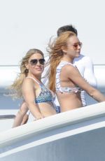 LINDSAY LOHAN in Bikini at a Yacht in Sardinia 07/27/2016