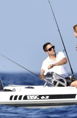 LINDSAY LOHAN in Swimsuit at a Boat in Sardinia 07/28/2016