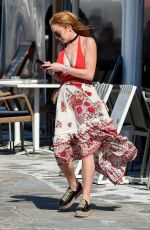 LINDSAY LOHAN Out and About in Mykonos 07/05/2016