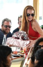 LINDSAY LOHAN Out and About in Mykonos 07/05/2016