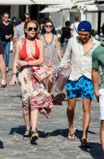 LINDSAY LOHAN Out and About in Mykonos 07/05/2016