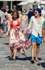 LINDSAY LOHAN Out and About in Mykonos 07/05/2016
