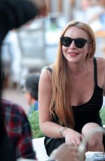 LINDSAY LOHAN Shopping at Fine Swiss Jewellers Chopard in Porto Cervo 07/29/2016