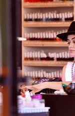 LUCY HALE at a Nail Salon in Los Angeles 07/05/2016