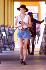 LUCY HALE at a Nail Salon in Los Angeles 07/05/2016
