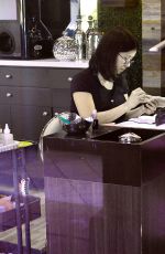 LUCY HALE at a Nail Salon in Los Angeles 07/05/2016