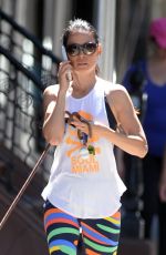 LUCY LIU Walks Her Dog Out in New York 07/23/2016