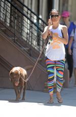 LUCY LIU Walks Her Dog Out in New York 07/23/2016