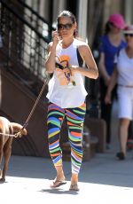 LUCY LIU Walks Her Dog Out in New York 07/23/2016