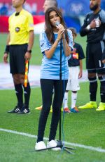 MADISON BEER Singing National Anthem at Yankee Stadium in New York 07/30/2016