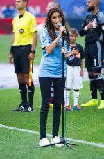 MADISON BEER Singing National Anthem at Yankee Stadium in New York 07/30/2016