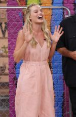 MARGOT ROBBIE on the Set of Despierta America in Miami 07/25/2016