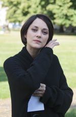 MARION COTILLARD on the Set of Assassins Creed in Ely 07/26/2016